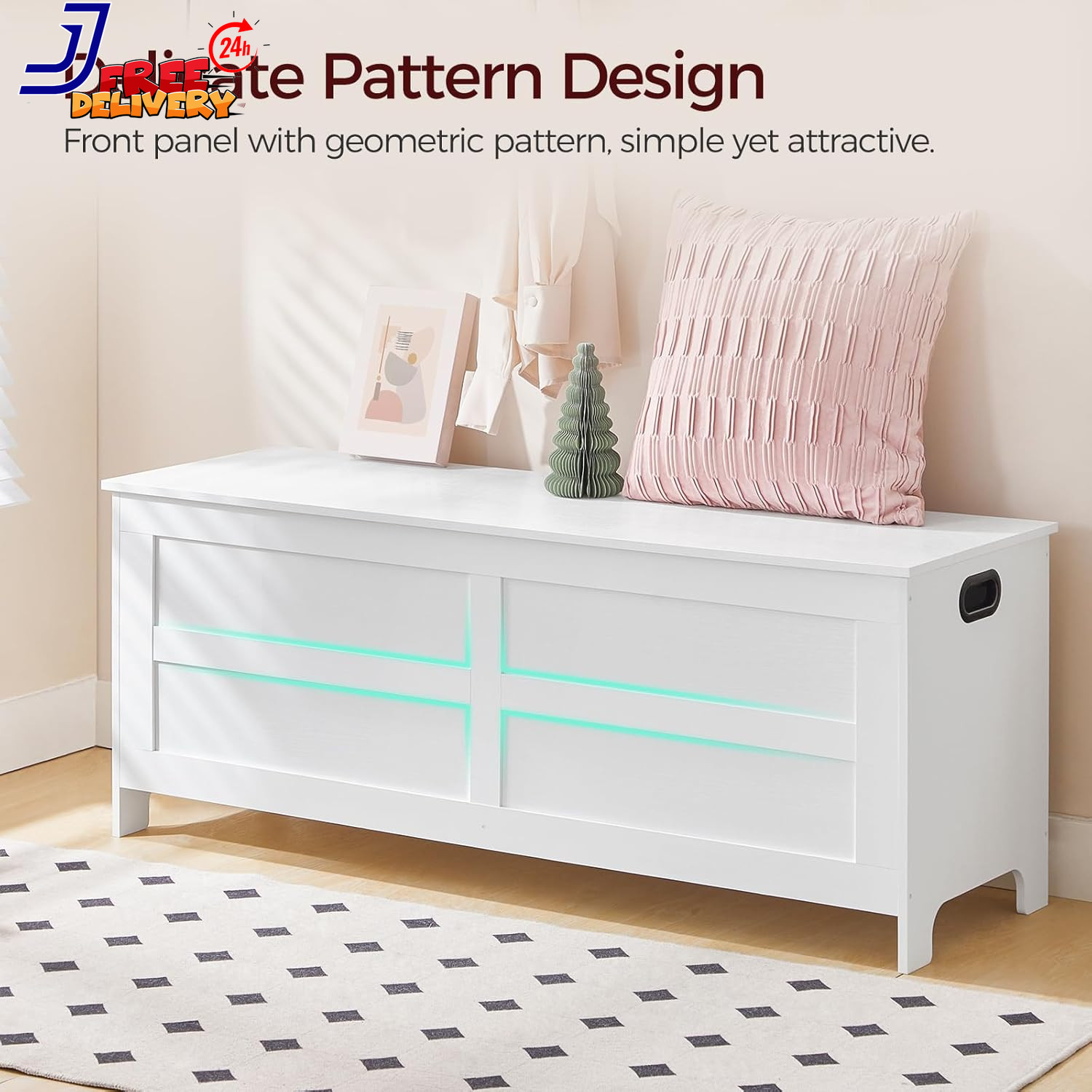 Storage Chest 47.2” Large Toy Chest Entryway Storage Trunk Storage Bench with Sa