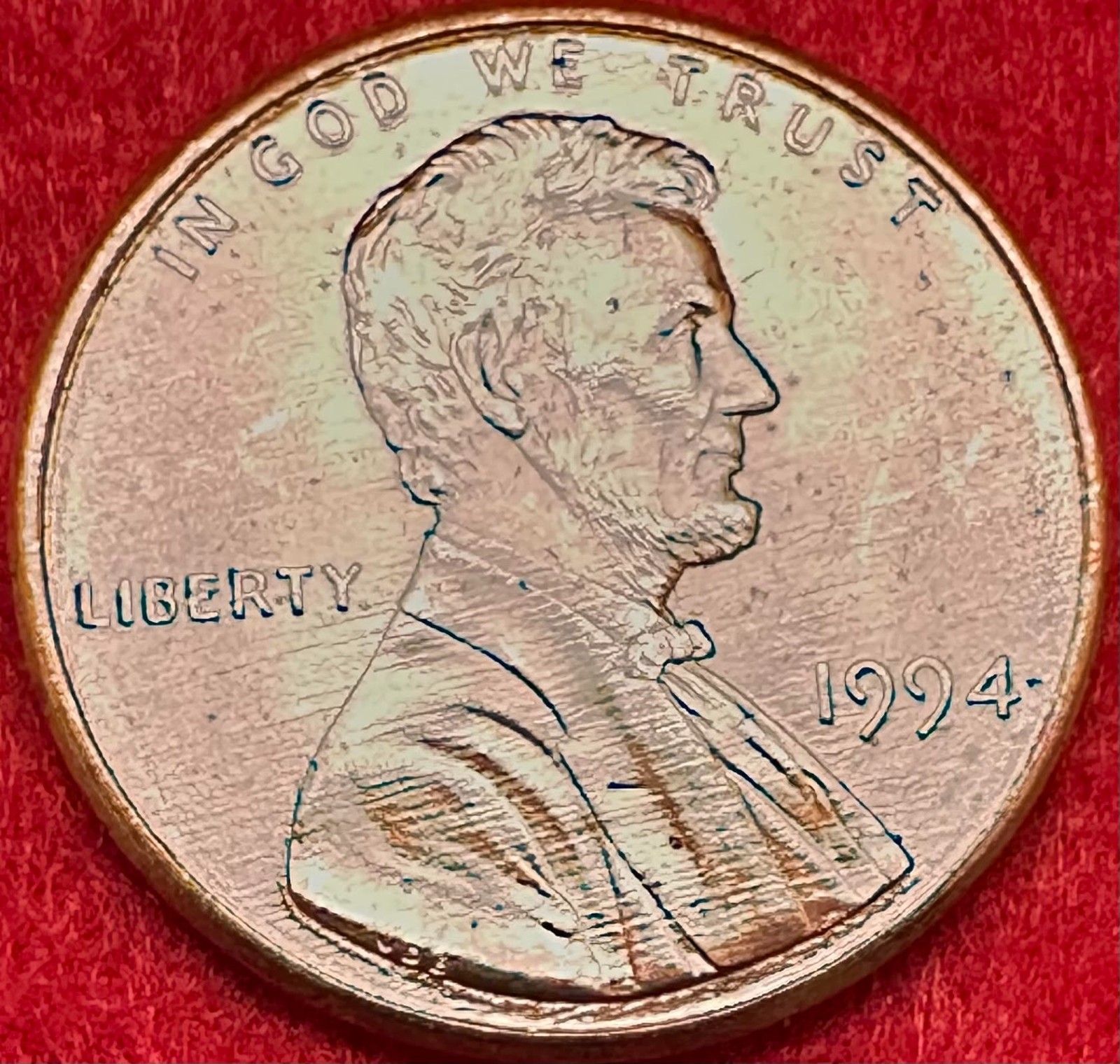 UNITED STATES 1994 - P PHILADELPHIA MINT UNCIRCULATED 1c LINCOLN MEMORIAL PENNY
