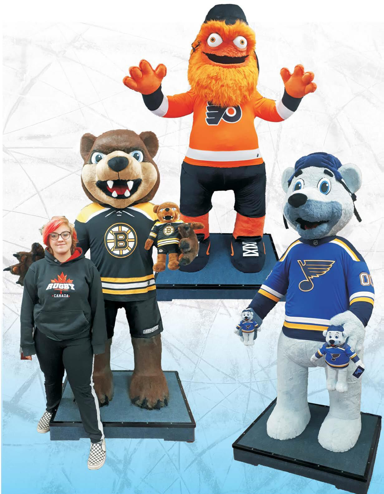 Philadelphia Flyers NHL Gritty Stuffed Animal Plush 4.5" Zipper Pull Keychain