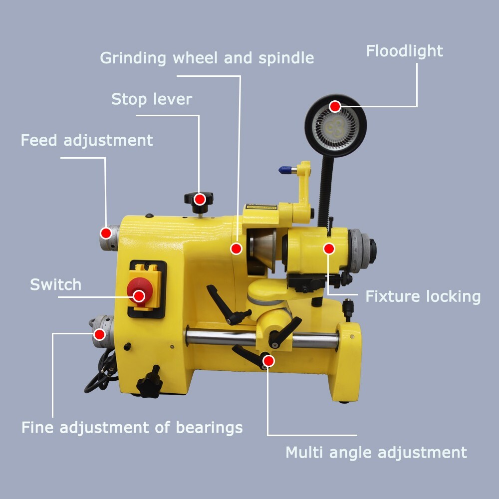 Universal Cutter Grinder Sharpening Machine 5C Collets Sharpener End Mill Drill
