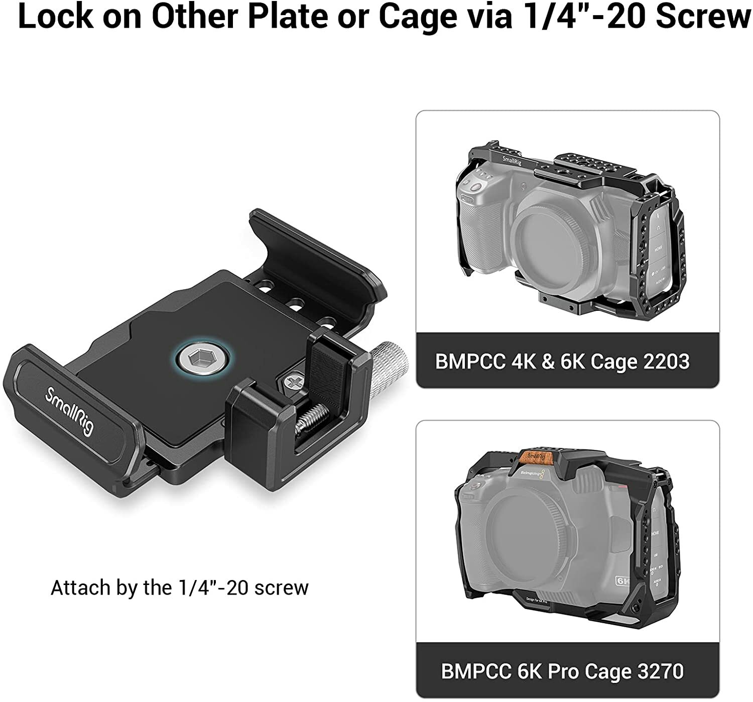 SmallRig SSD Mount Bracket SSD Holder for Samsung T5/T7 SSD 3272