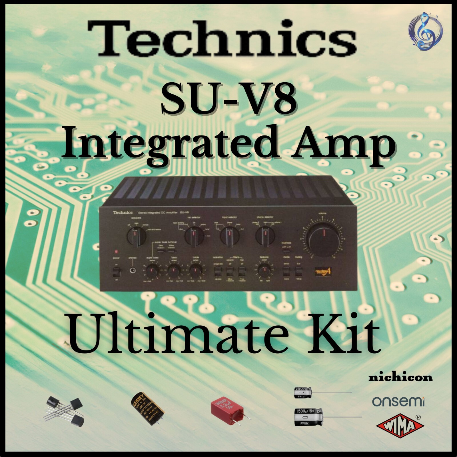Technics SU-V8 Integrated Amp Ultimate Upgrade Kit Genuine Parts Restoration