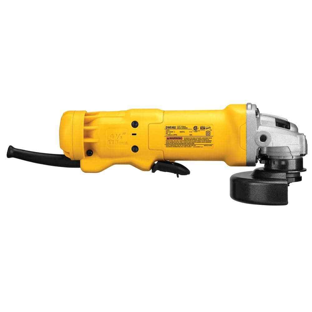 DEWALT 11 Amp Corded 4.5 in. Small Angle Grinder
