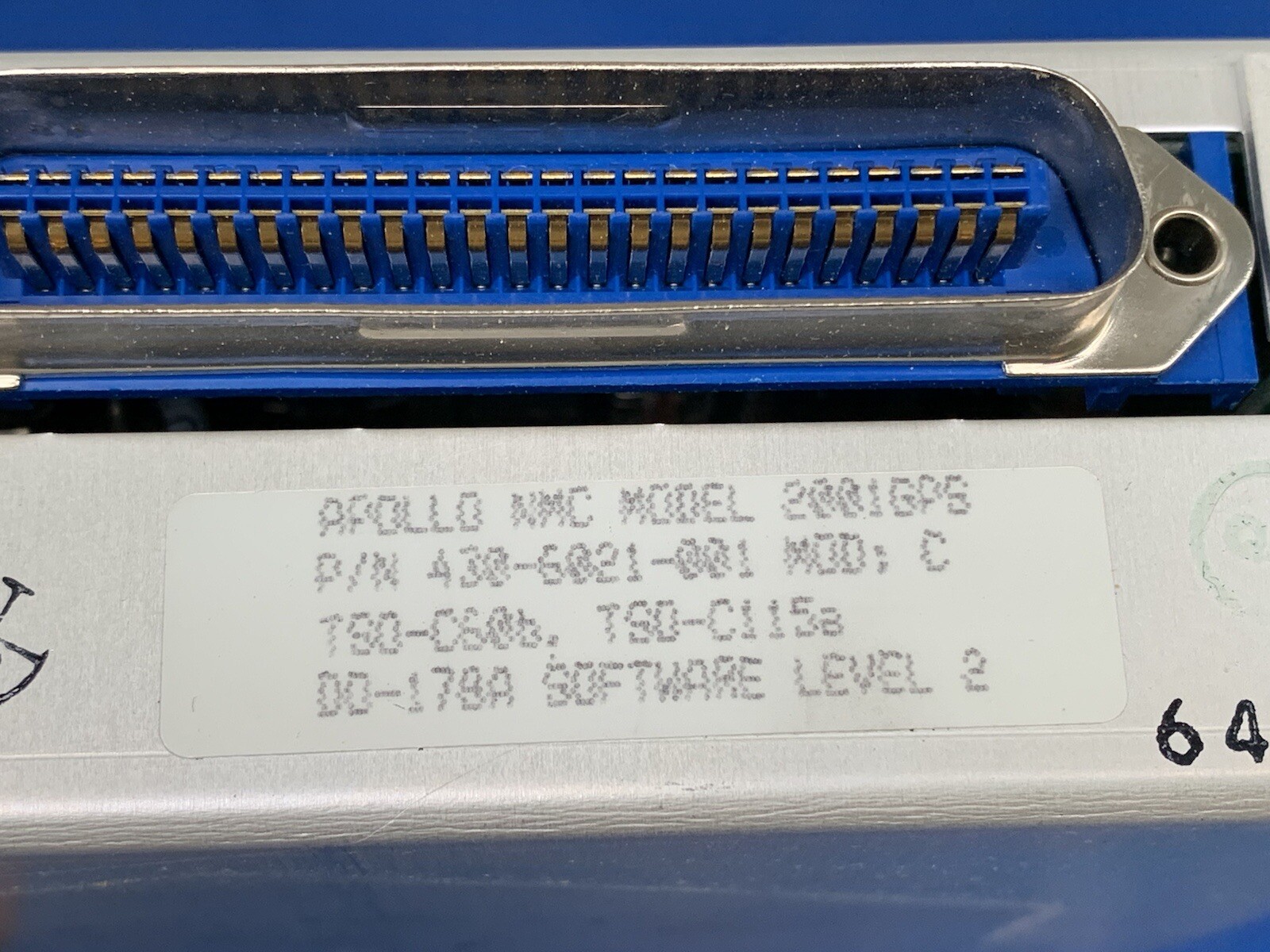 Apollo Morrow II Aircraft GPS NMS 2001 430-6021-001 With Tray And Database Card