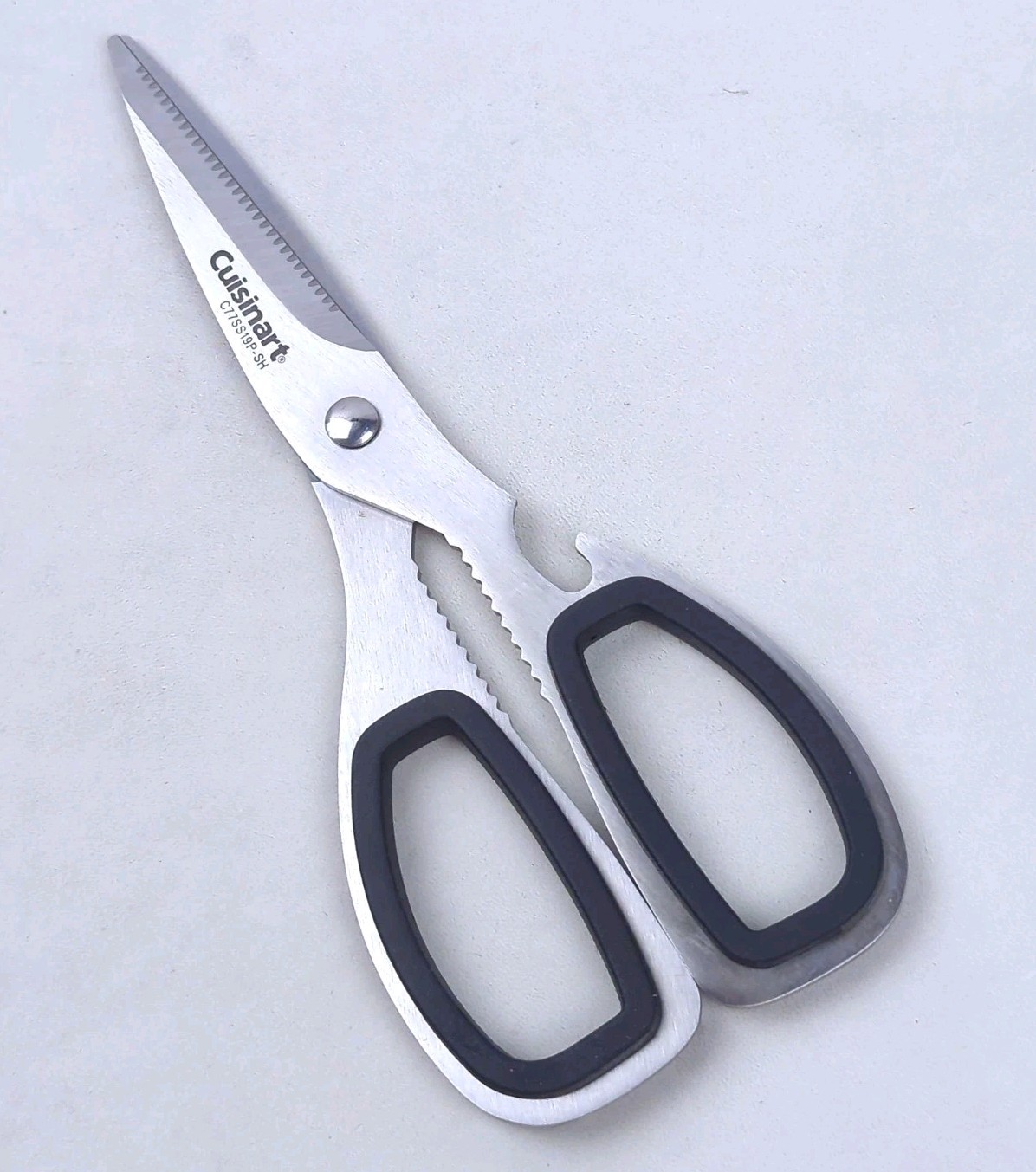 Cuisinart 8" KITCHEN Scissors / Shears w/ STAINLESS Blades & BLACK Trim Handle