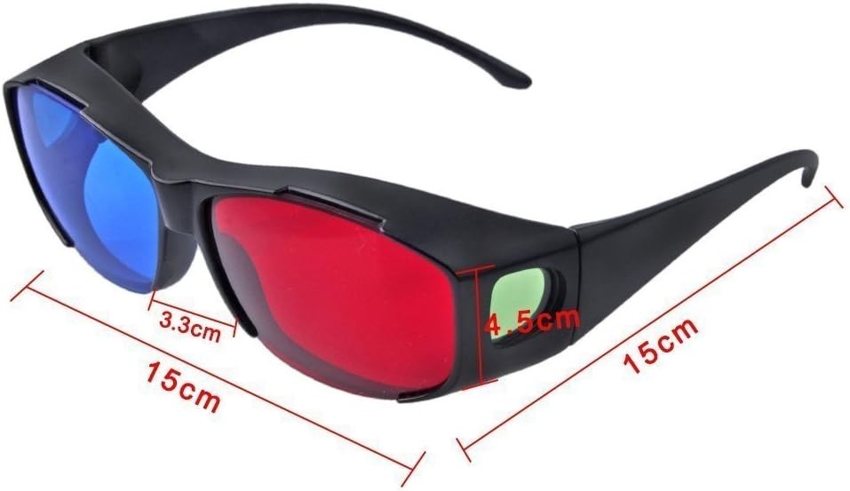 Durable Black Plastic Frame 3D Glasses