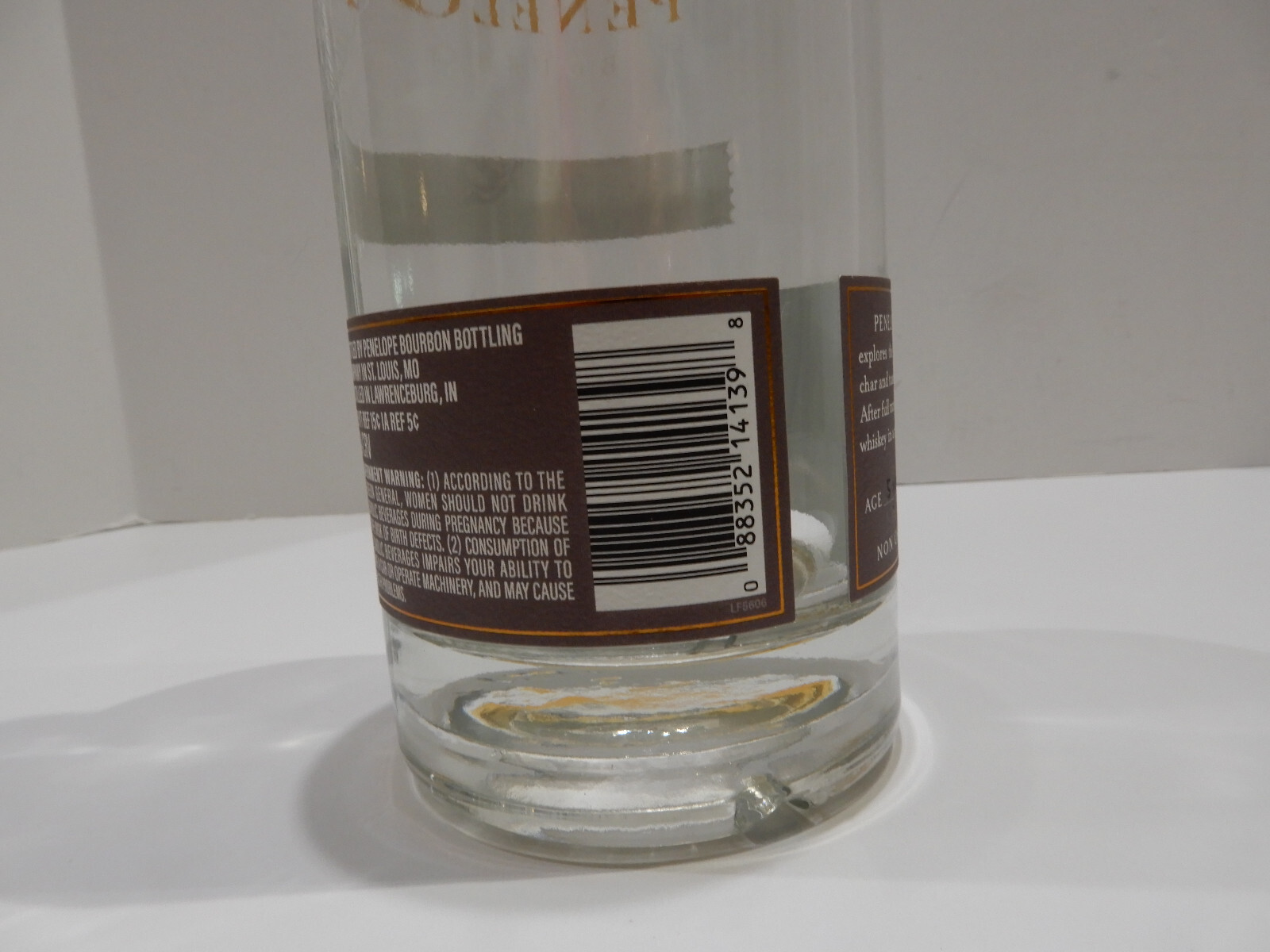 PENELOPE Toasted Straight Bourbon Whiskey 750ml EMPTY & Unrinsed Bottle