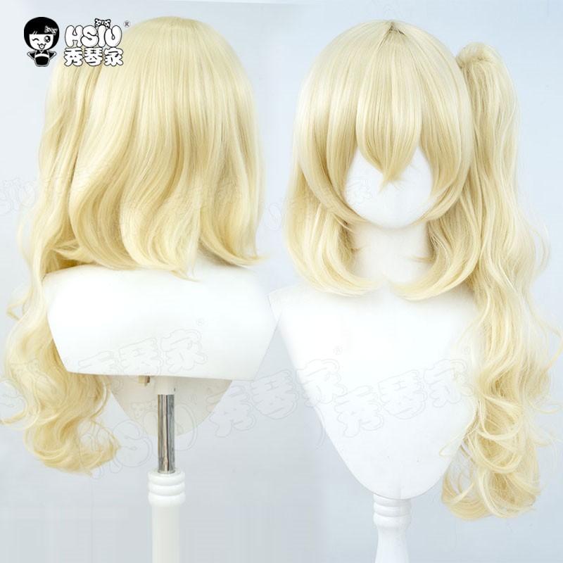 Touhou Project Flandre Scarlet Wig Anime Cosplay Yellow Long Hair Wigs Props
