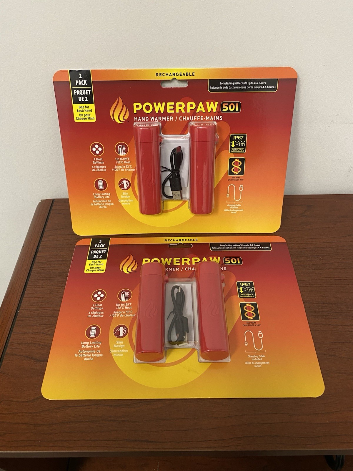 Powerpaw 501 Rechargeable Hand Warmers 2 (Pack of 2) Brand New-Sealed In Package