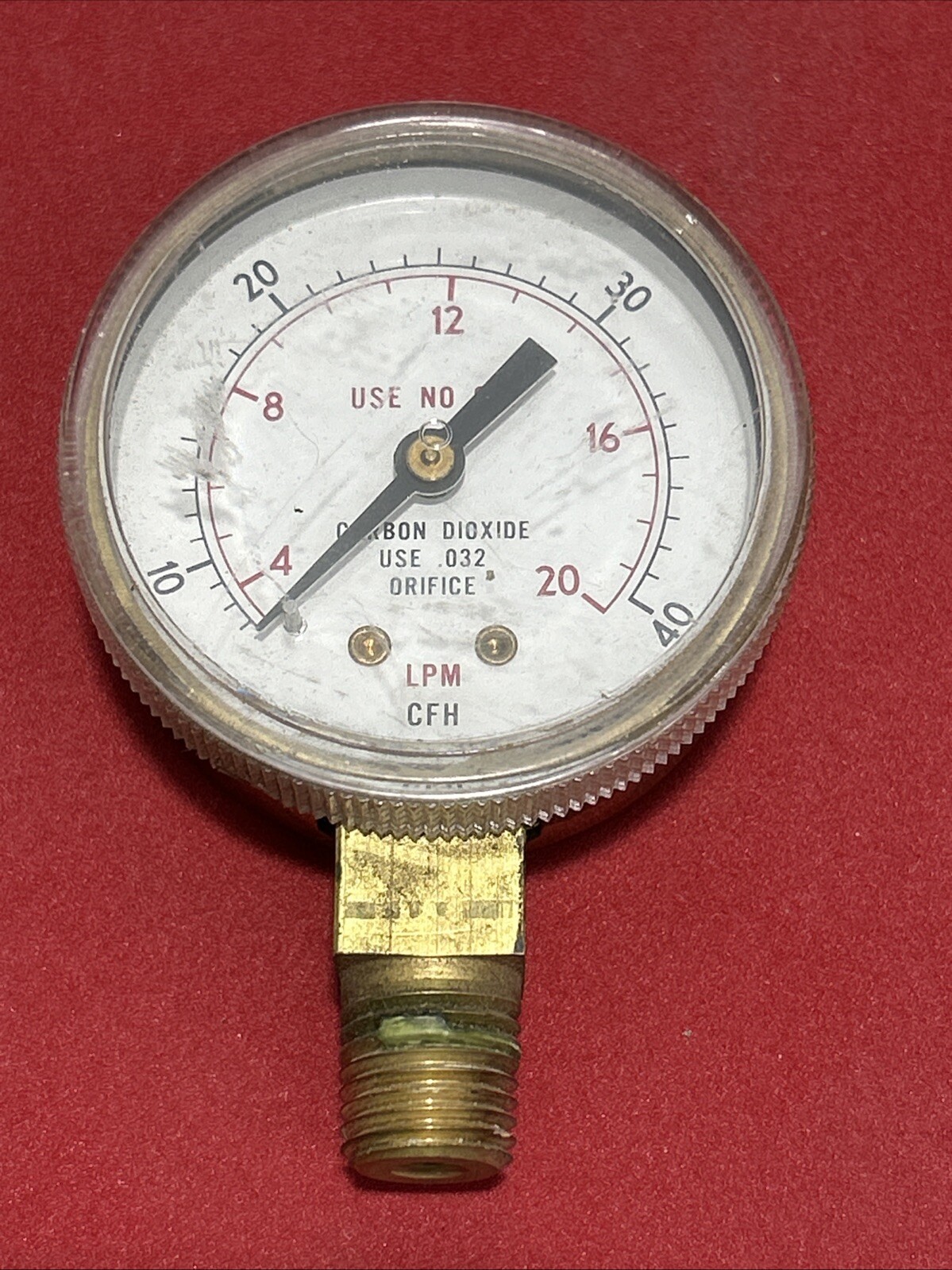 Unbranded Carbon Dioxide 20 LPM / 40 CFH Pressure Gauge