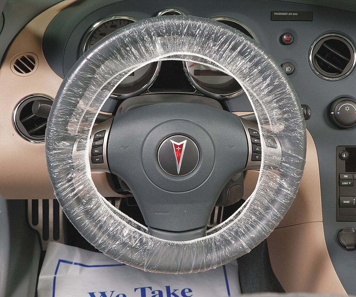 Clear Plastic Steering Wheel Covers - 4GYW8 - Box of 500 - (50 X 10)