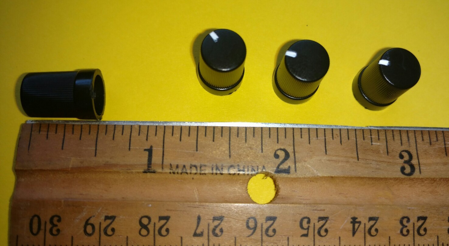 4 Small Mini Black Control Knobs Pedal Stompbox Mixer Projects Replacement Part