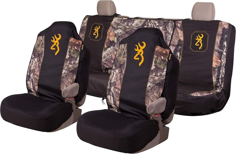Browning Mossy Oak Camouflage Seat Covers 3pc Set Front Rear
