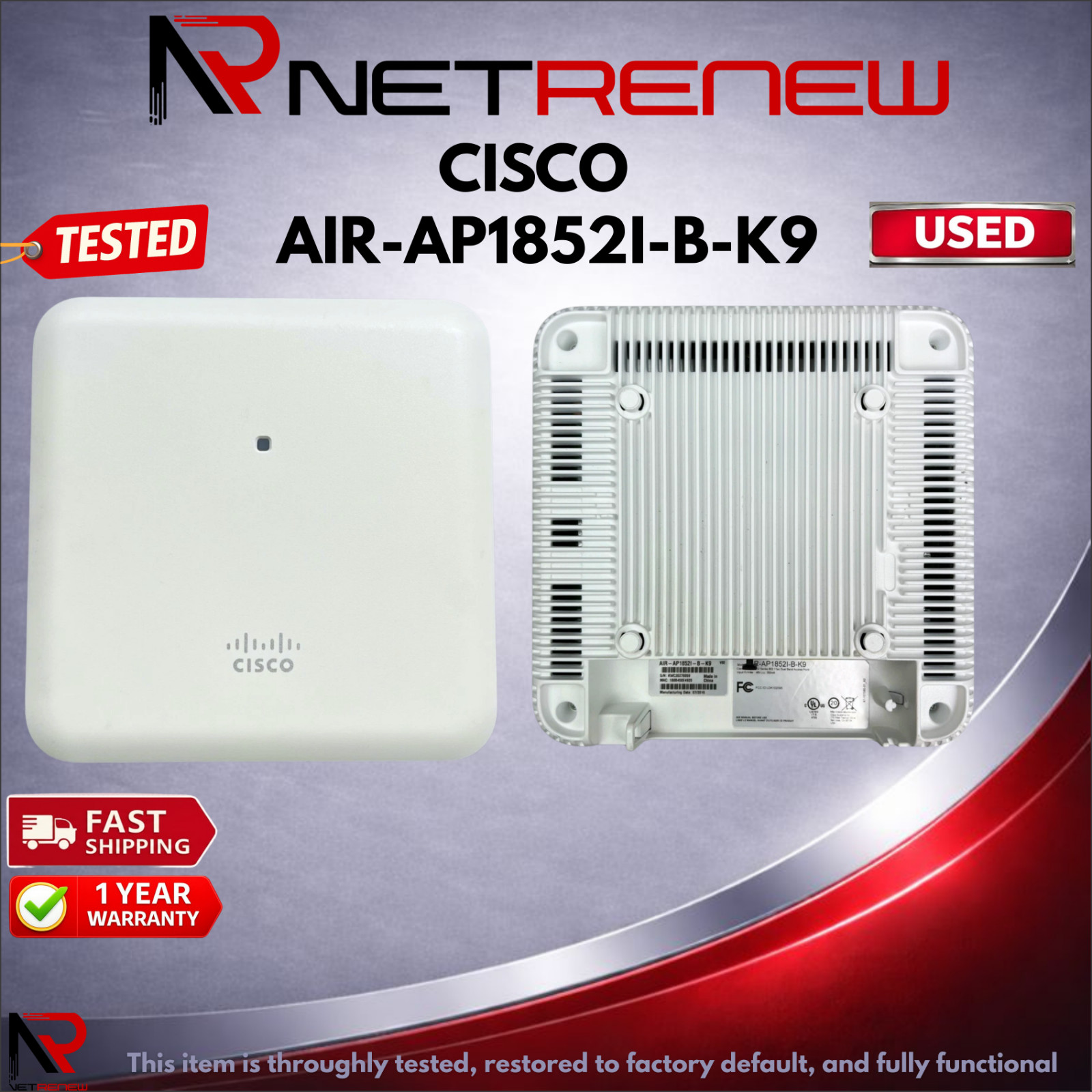 Cisco Aironet AIR-AP1852I-B-K9 1852I Wireless Access Point