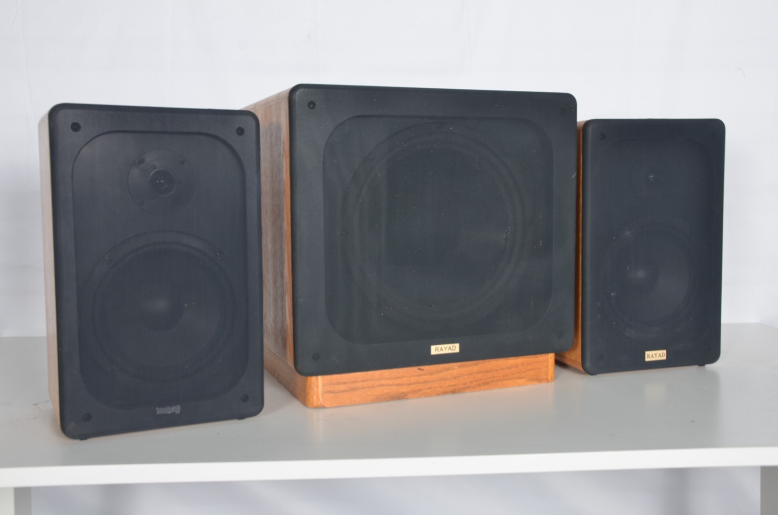 Rayad of Boise SP-2 Bookshelf Speakers W/ Subwoofer US Made Tested Working Nice