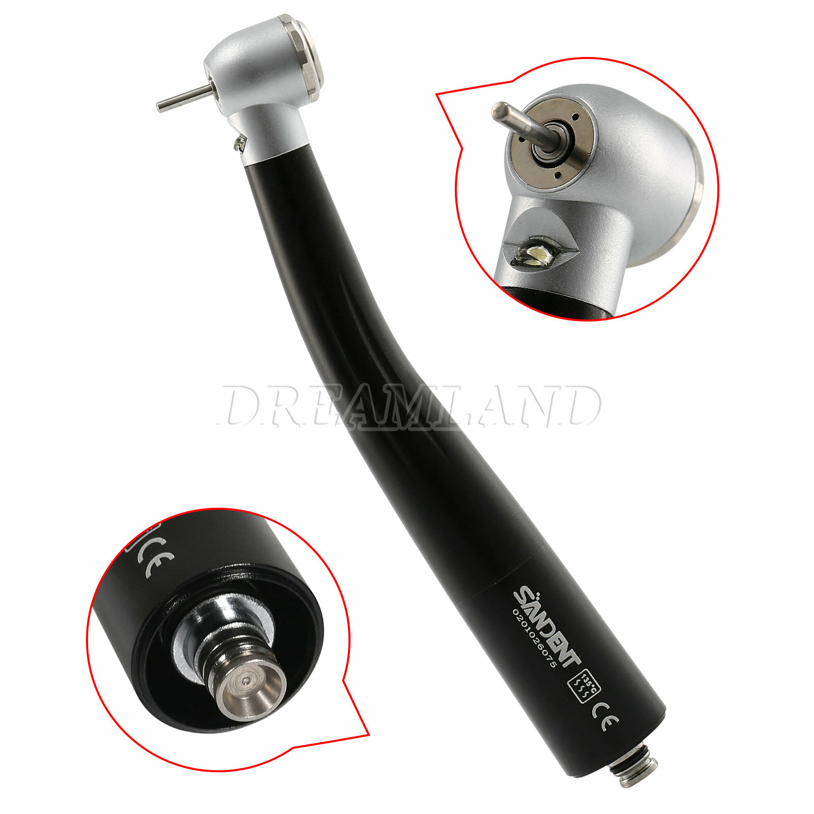 NSK Style Dental LED E-generator High Speed Handpiece / 4 Hole Quick Coupler