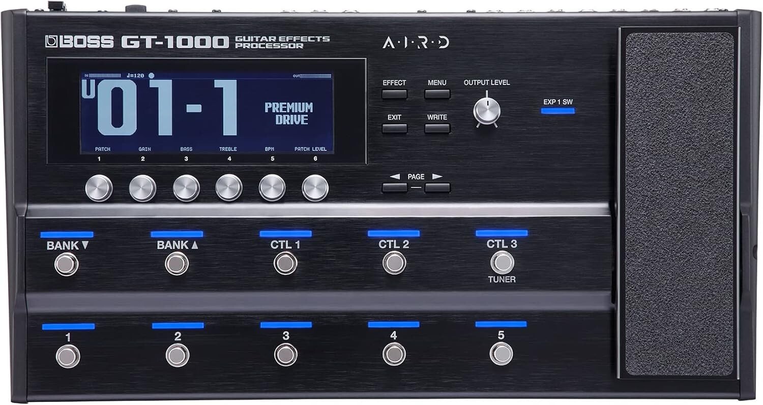Boss GT-1000 Electric Guitar Multi Effect Pedal Processor Black New