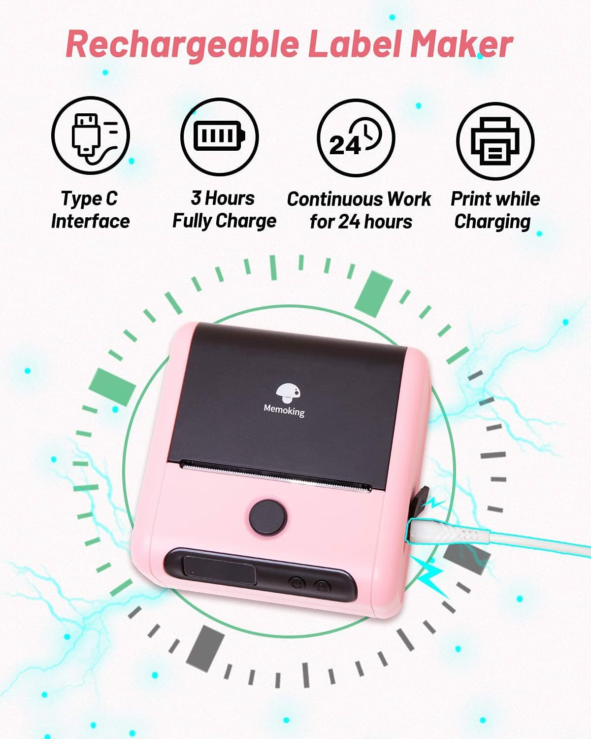 Phomemo M200 Thermal Label Maker Mobile Printer Wireless Mini Bluetooth Printer