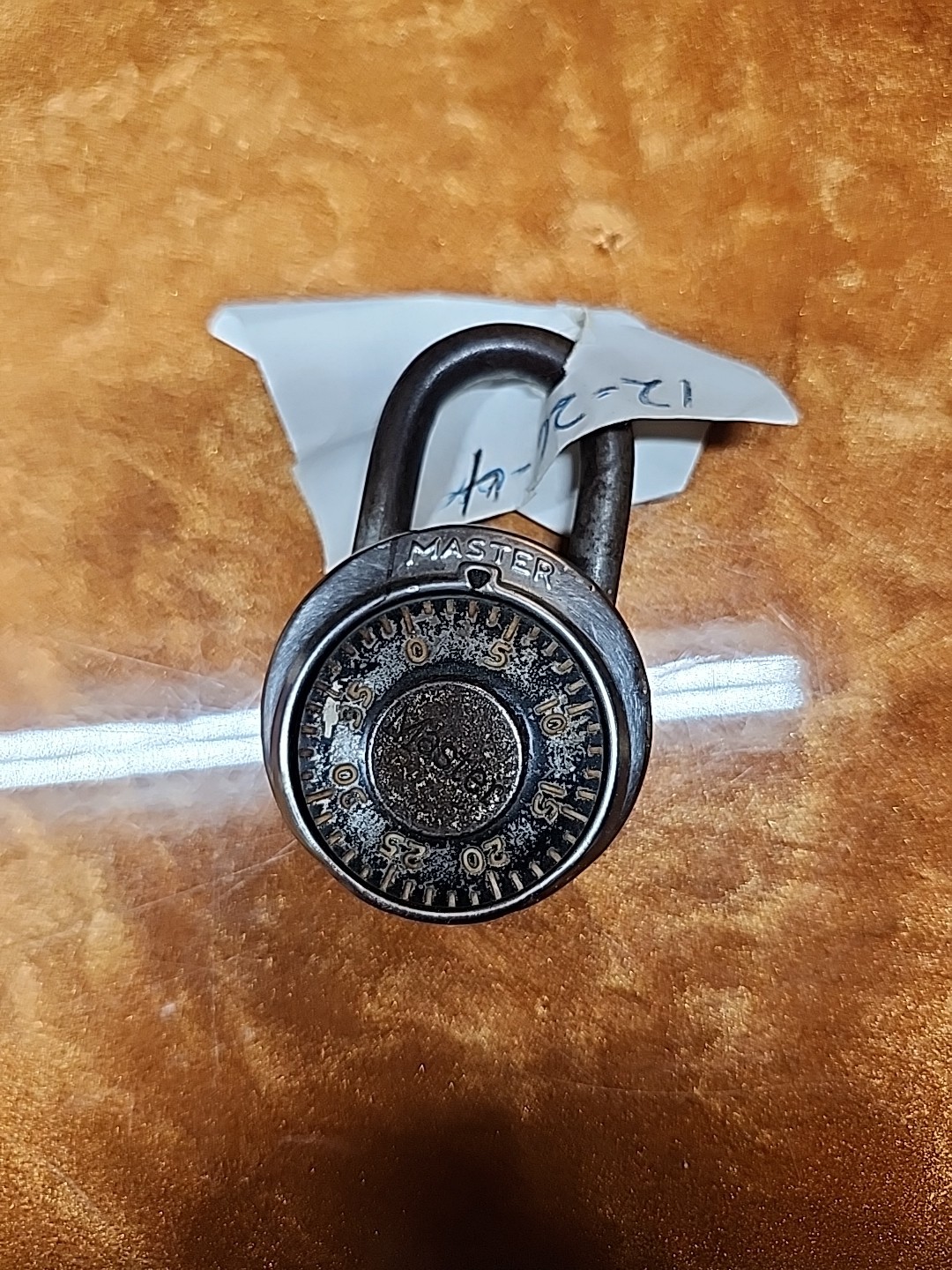 Vintage 1950s Master Lock Combination Padlock School Locker Tested Works