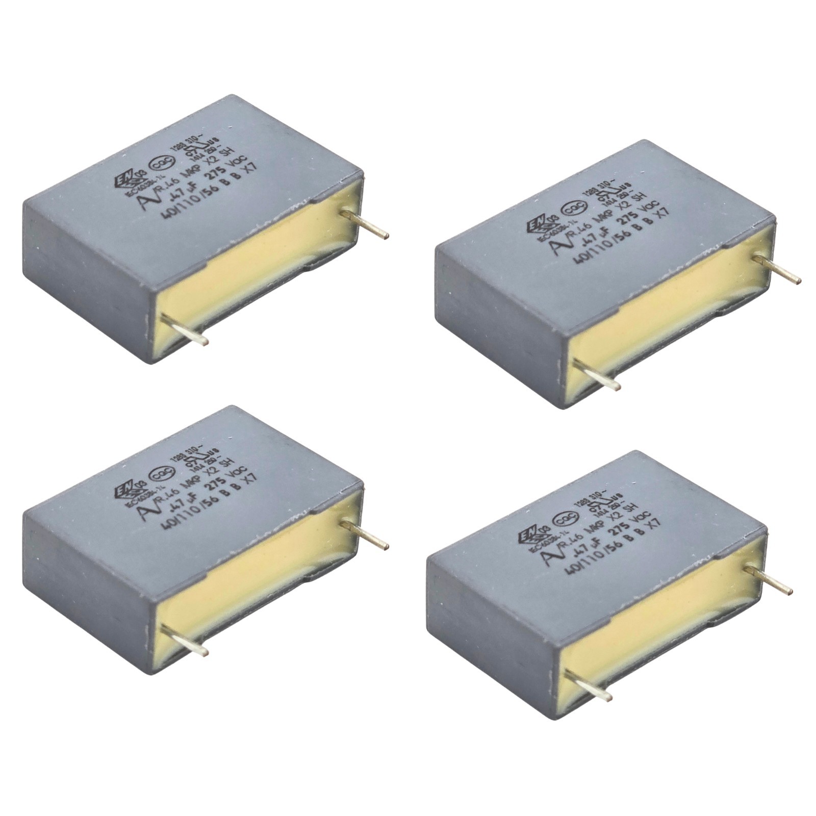 4pcs Kemet R46 0.47uF 275VAC X2 Metal Film Polypropylene Safety Capacitors