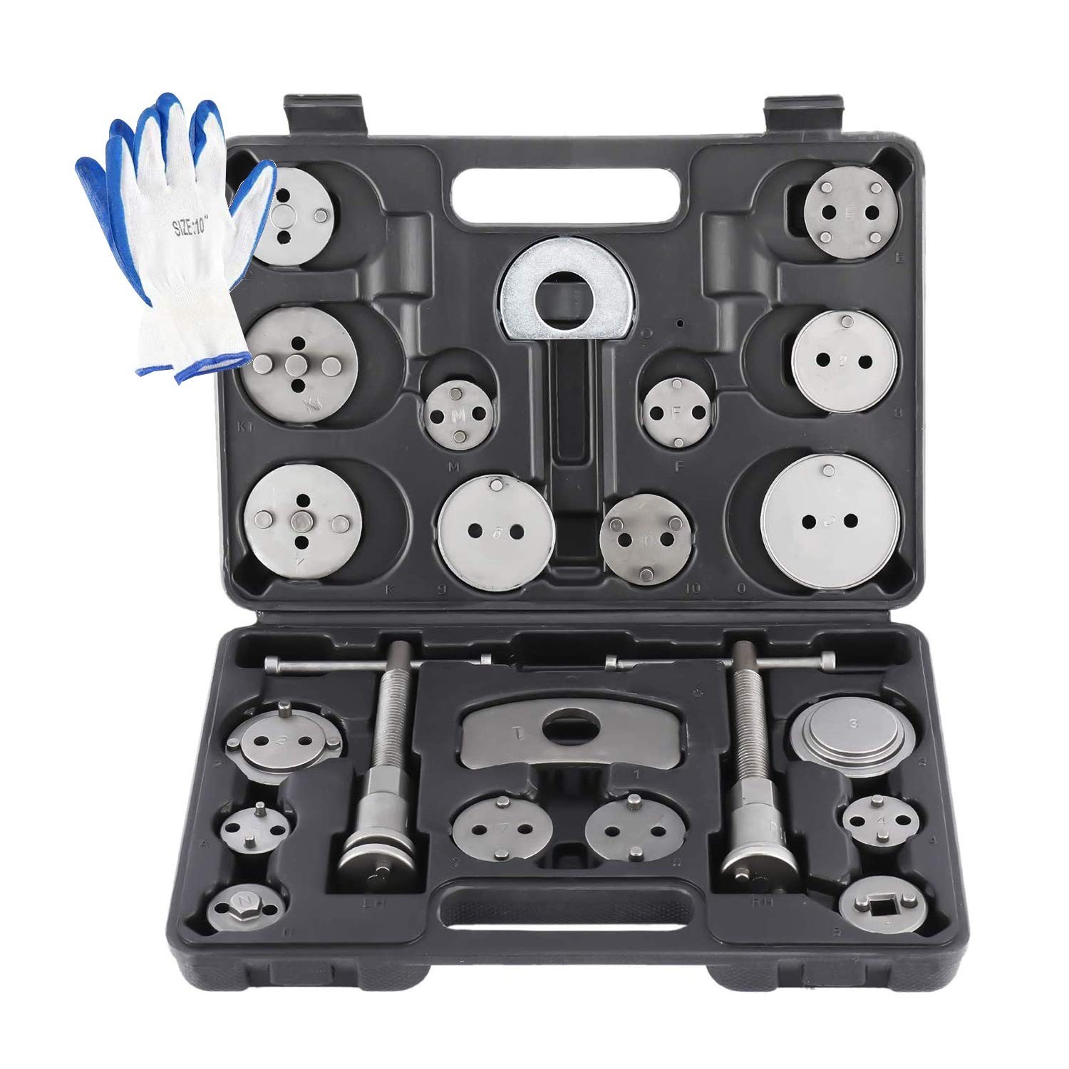 24pcs Heavy Duty Brake Caliper Compression Tool Kit for Brake Pad Replacement