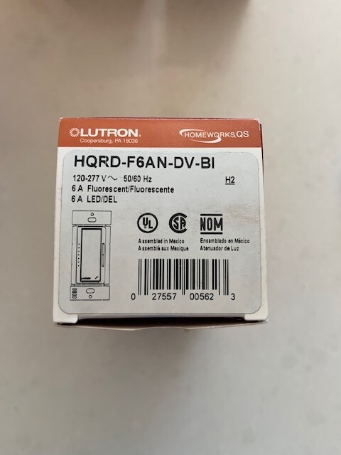 LUTRON HQRD-F6AN-DV-BI /  HOMEWORKS QS  (NEW IN BOX)