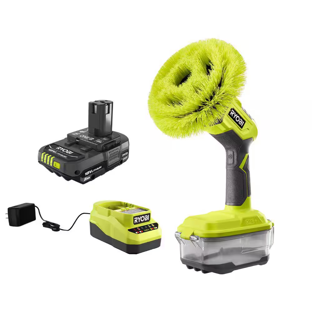 ONE+ 18V Cordless VORTEX Power Scrubber Kit with 2.0 Ah Battery and Charger