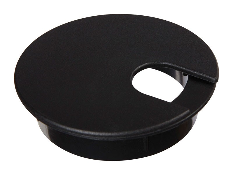 Jandorf 61607 Black Polystyrene Plastic 2-1/2 in. Cutout Hole Computer Grommet
