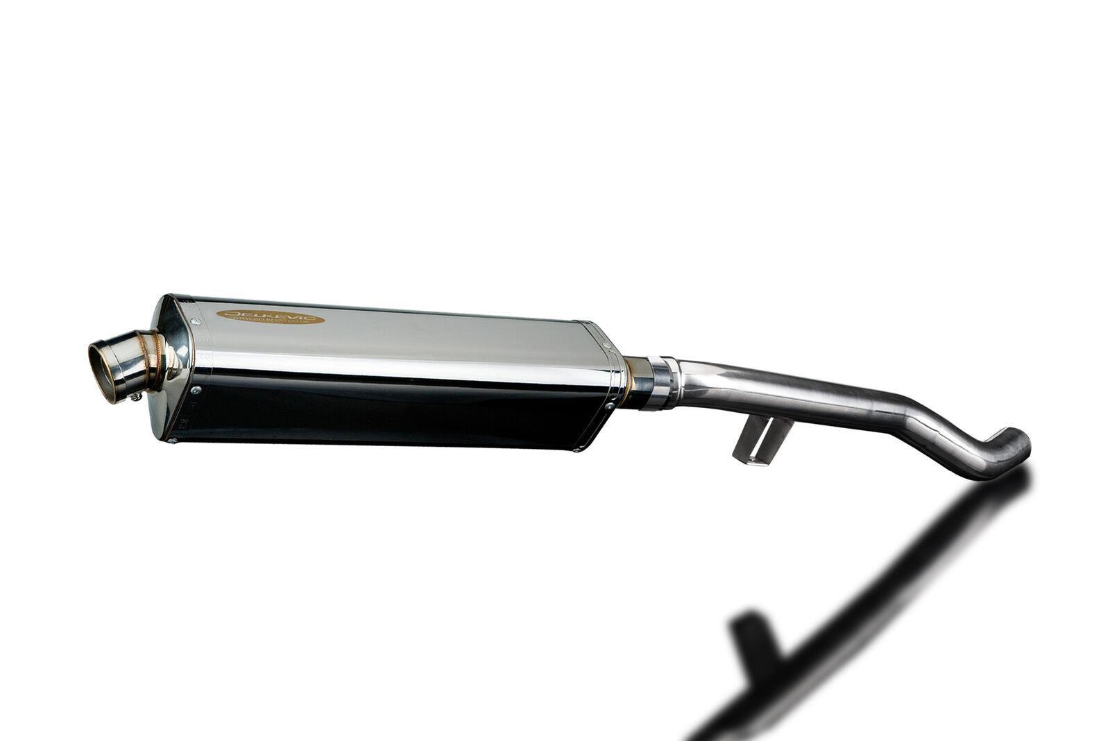 Delkevic 17" Stainless Tri-Oval Muffler - Triumph Trophy SE - 13-17 Exhaust