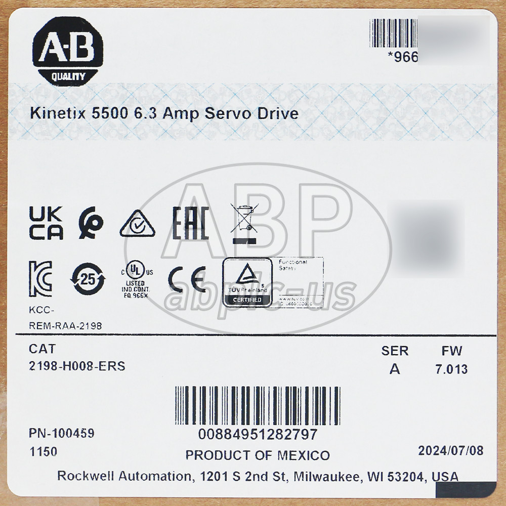 NEW Allen Bradley 2198-H008-ERS Kinetix 5500 Servo Driver AB 2198H008ERS