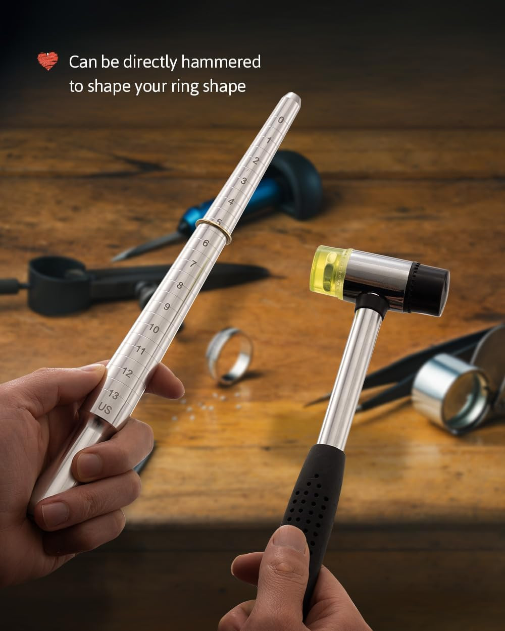 Ring Sizer Measuring Tool Set, Metal Ring Guage for Ring Measurer, Integrated...