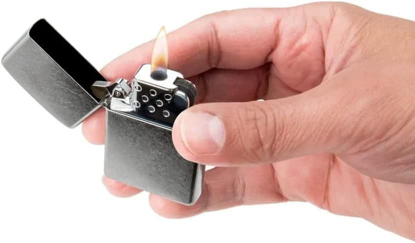 Zippo Single Flame Butane Chrome Refillable Lighter Insert New Easy light
