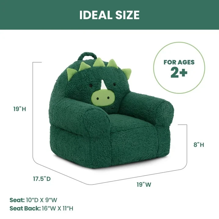 Delta Children Dinosaur Cozee Buddy Chair, Green