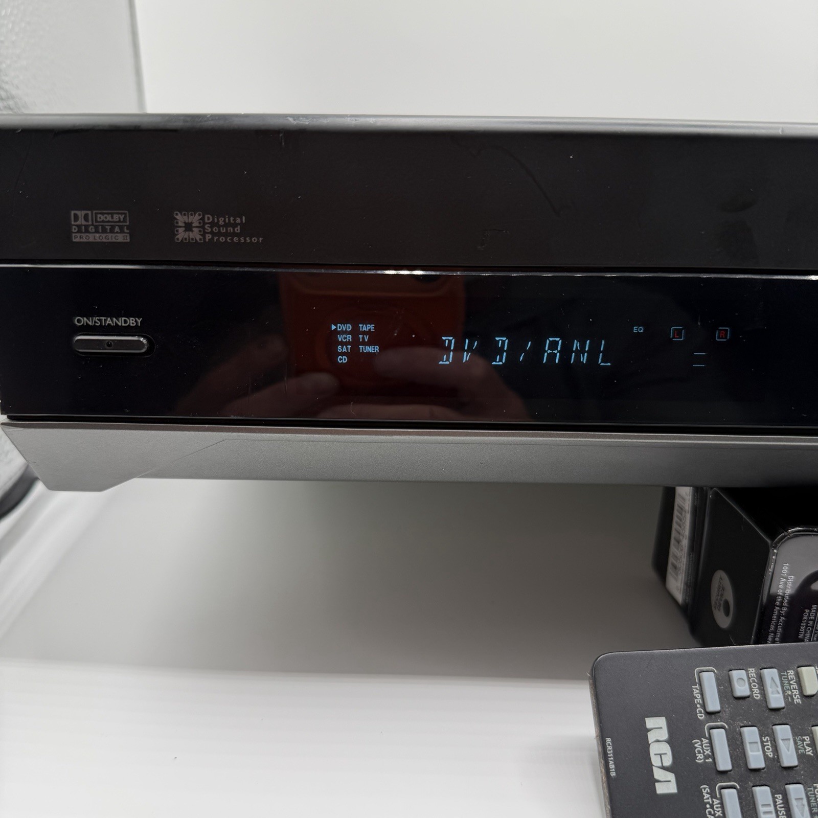RCA Audio Video Receiver ForHome Theater System RT2380BKB W Remote Untested READ