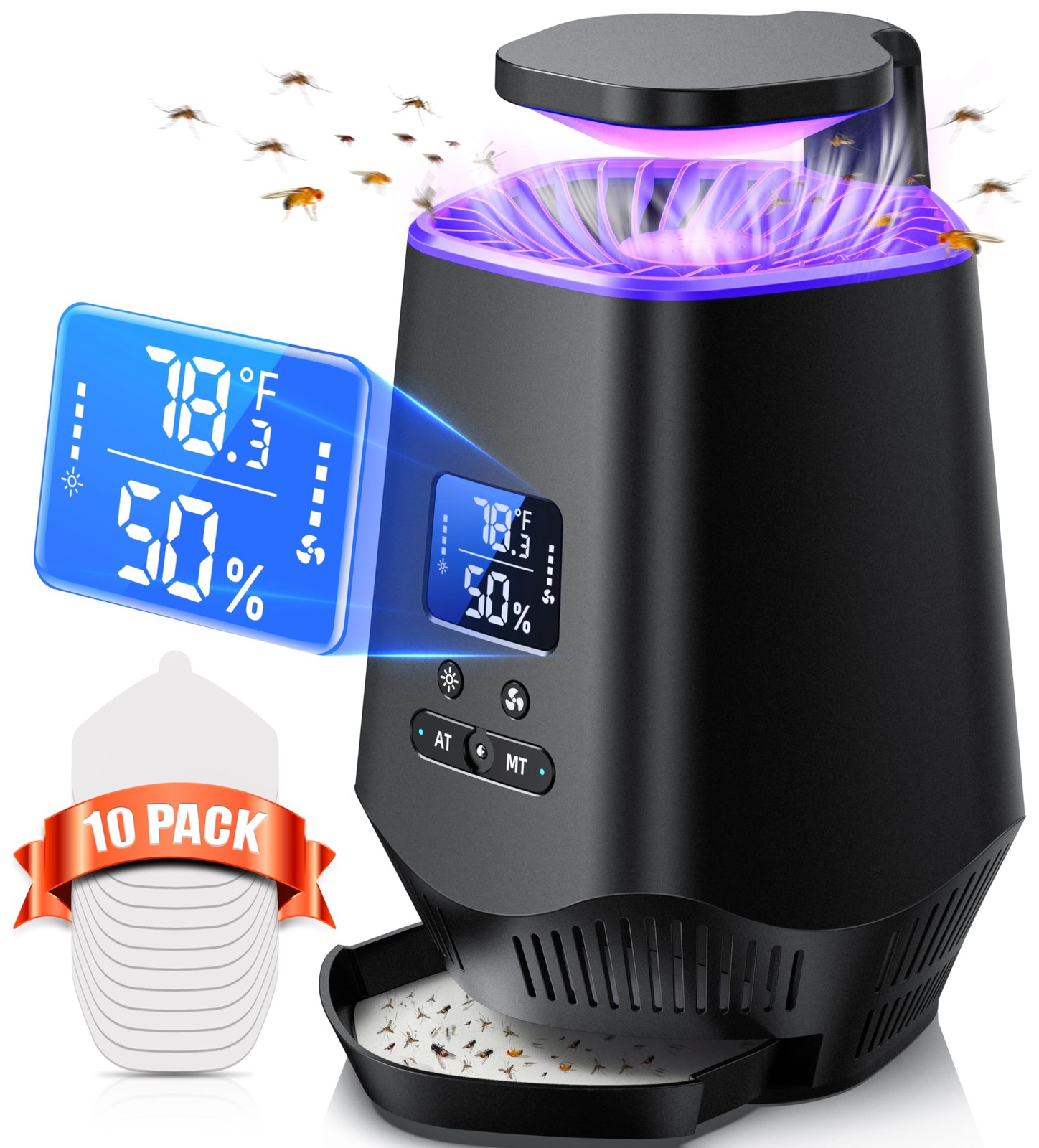 Fruit Fly Traps for Indoors, Smart Fly Trap Indoor Bug Zapper Gnat Traps for ...