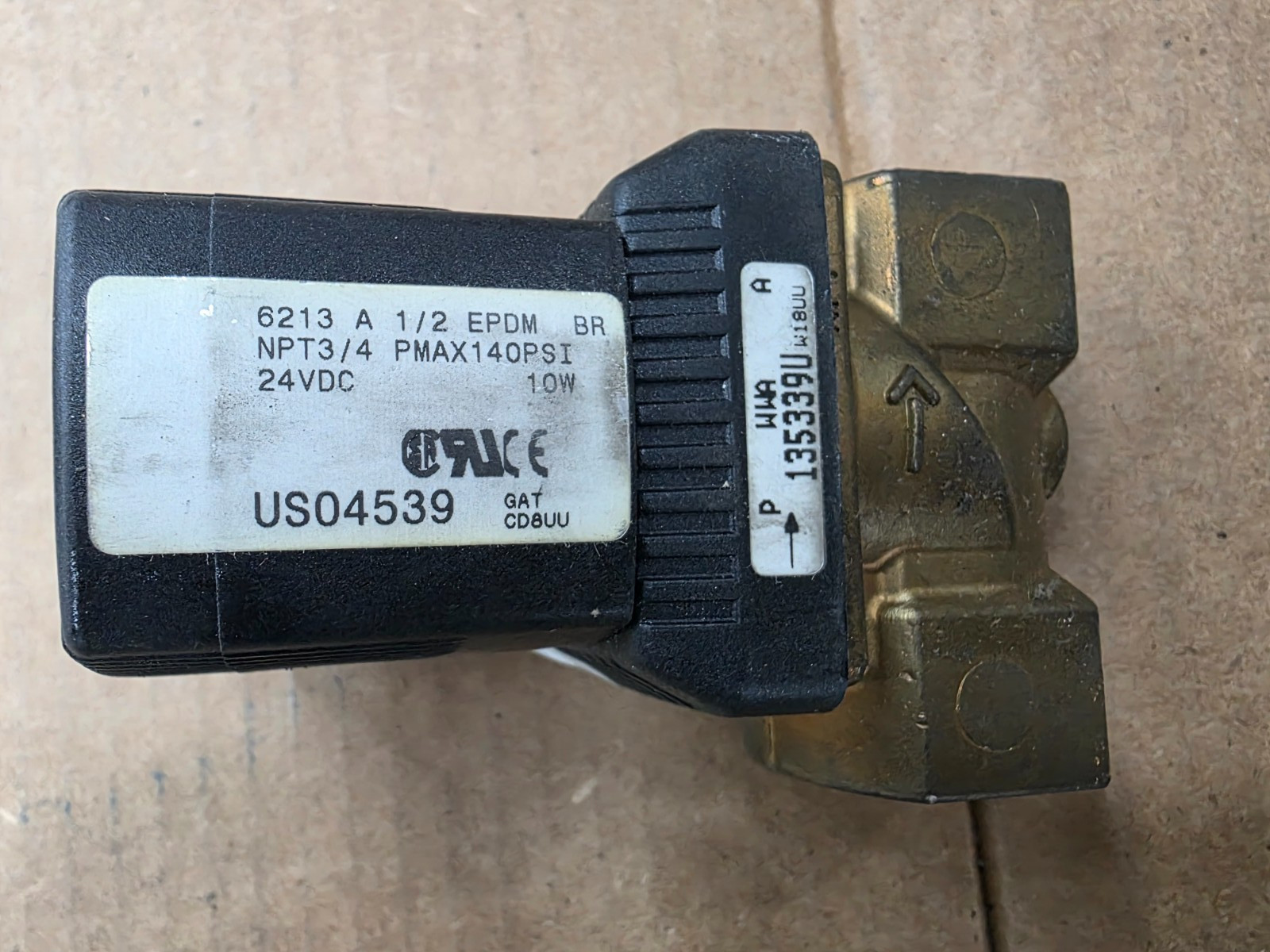 Burkert 6213EV A 1/2EPDM BR Solenoid Valve - New Old Stock No Box