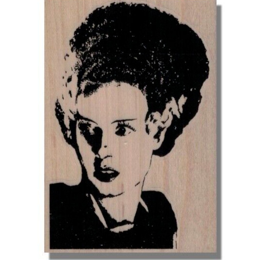 BRIDE OF FRANKENSTEIN Rubber Stamp, Halloween, Horror Movie,Monster,Scary,People