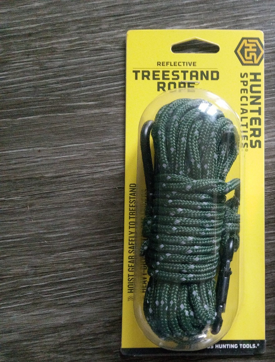 30Ft Heavy Duty Reflective Treestand Rope - Hunting Large-Diameter Rope with 2 C