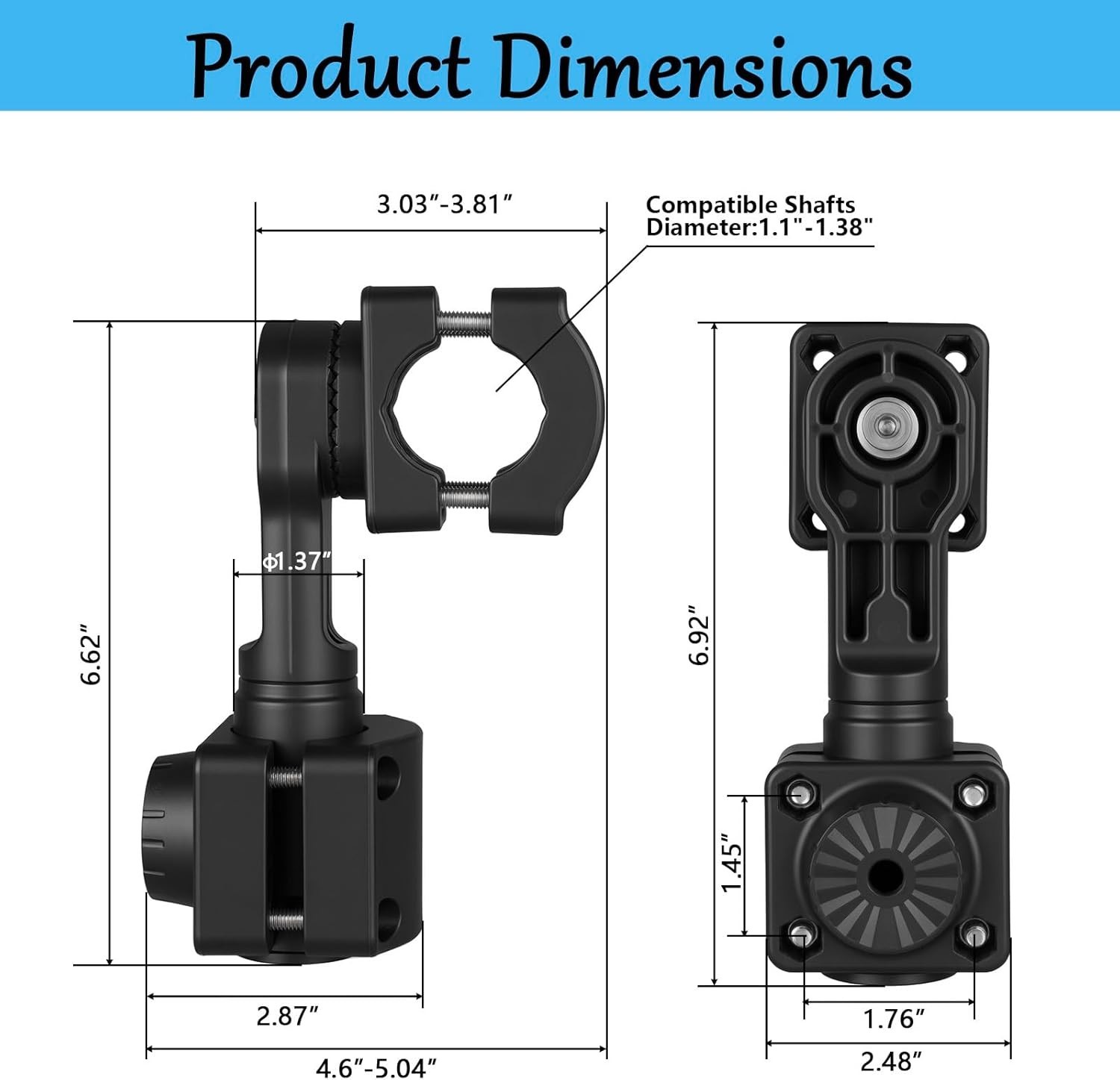0 Degree Perspective Mount for Active Target,MultiMode Transducer Mount for...