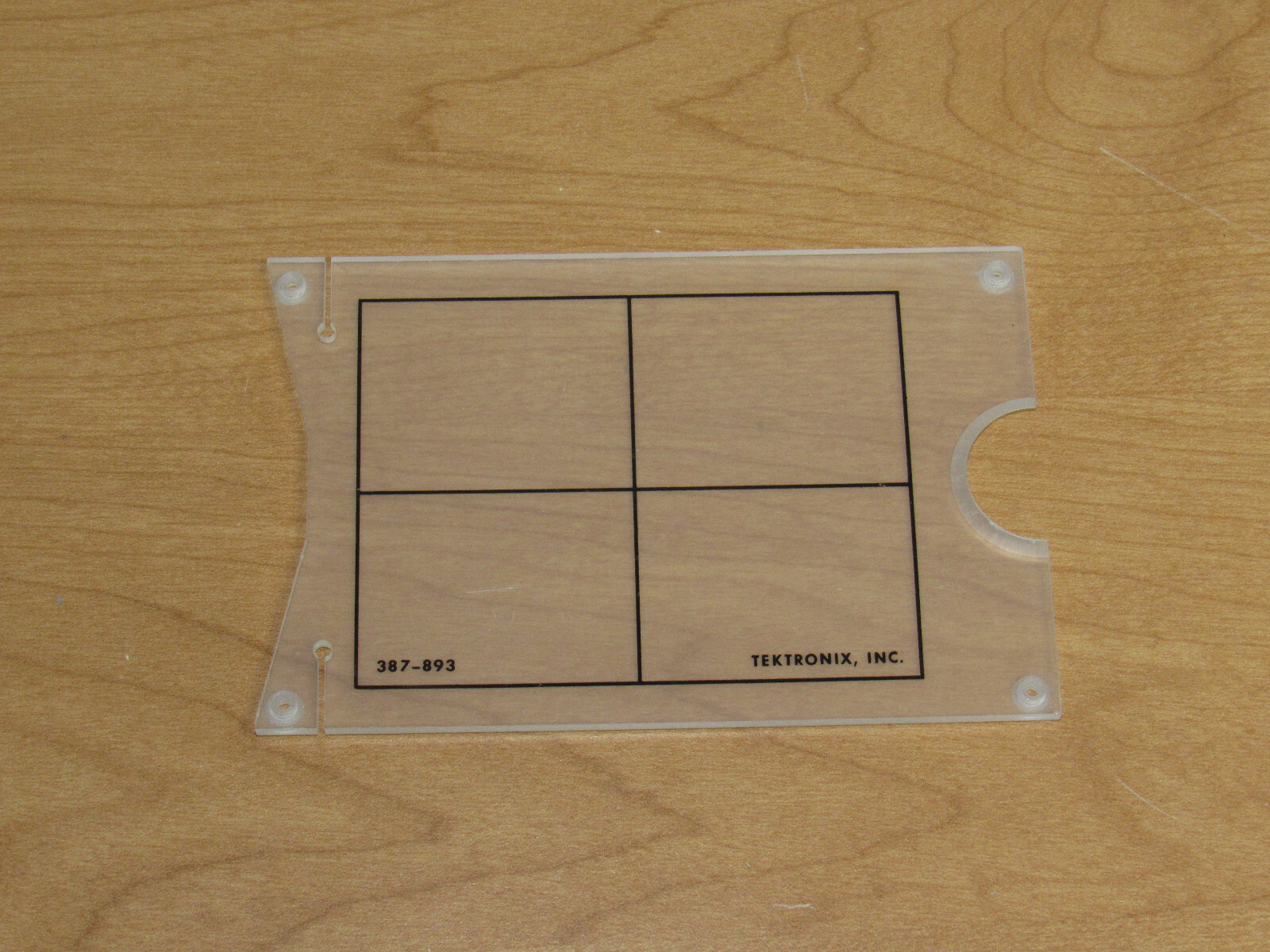 Tektronix Clear Plastic Screen Overlay 387-893
