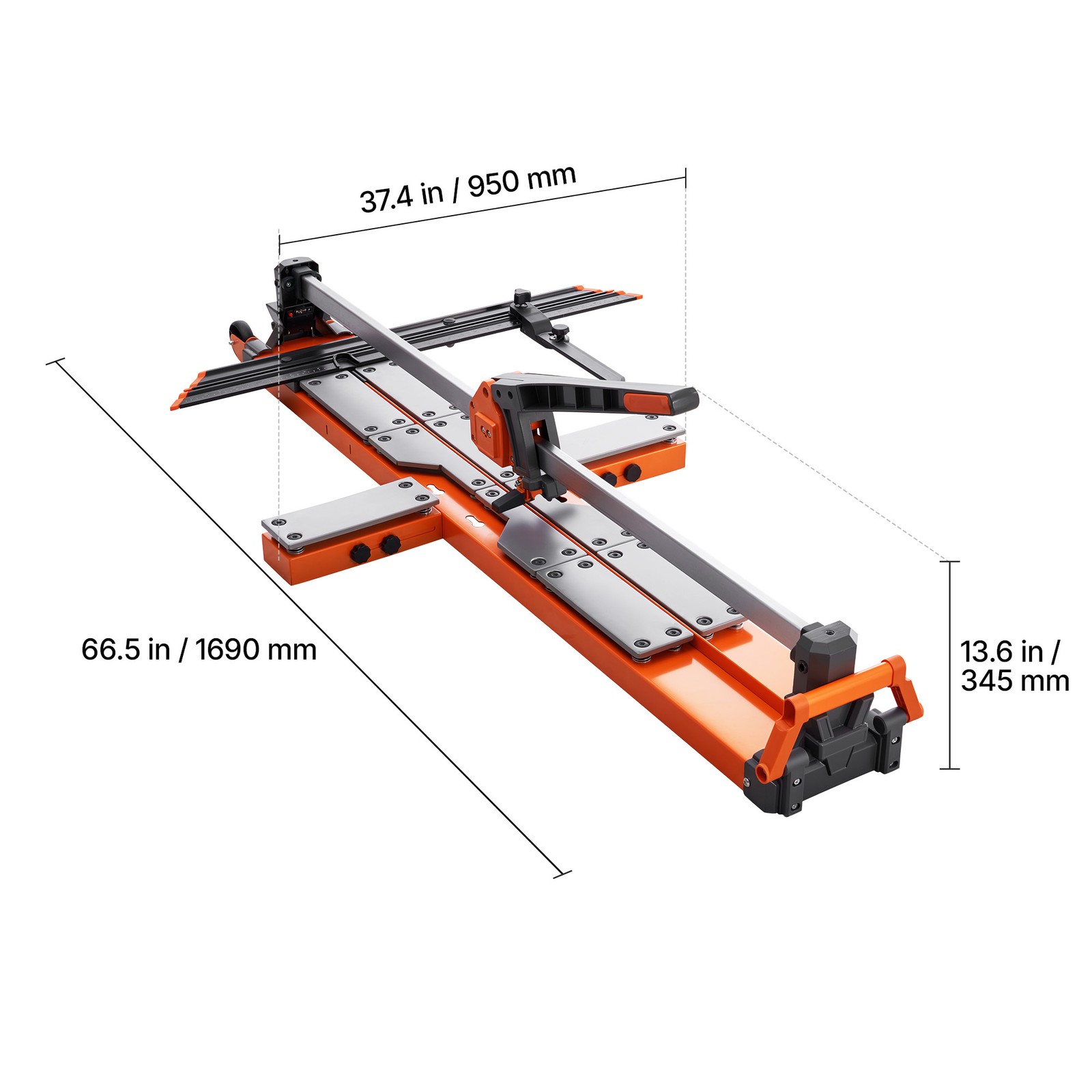 Uimoso 47.2-Inch Manual Tile Cutter with Spring Base and Adjustable Angle Guide