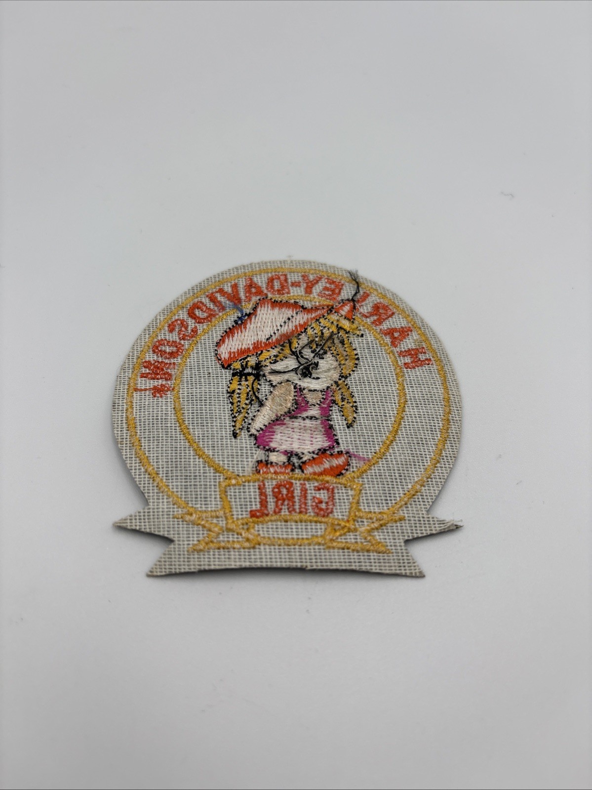 Authentic Vintage Harley - Davidson Girl Patch for Leather Motorcycle Jacket