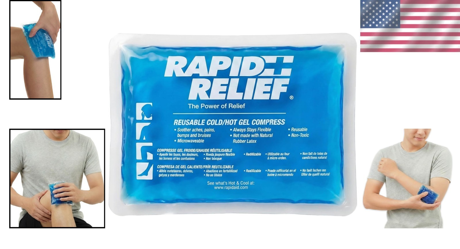 Compact 4" x 6" Reusable Gel Pack for Targeted Hot & Cold Therapy Relief