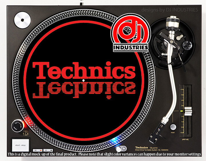 Technics Mirror Classic Red - DJ slipmat for LP turntable record player