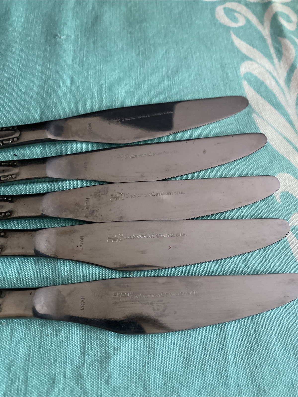 5 Vintage Ekco Eterna ENDOWMENT Stainless Flatware Dinner Knives