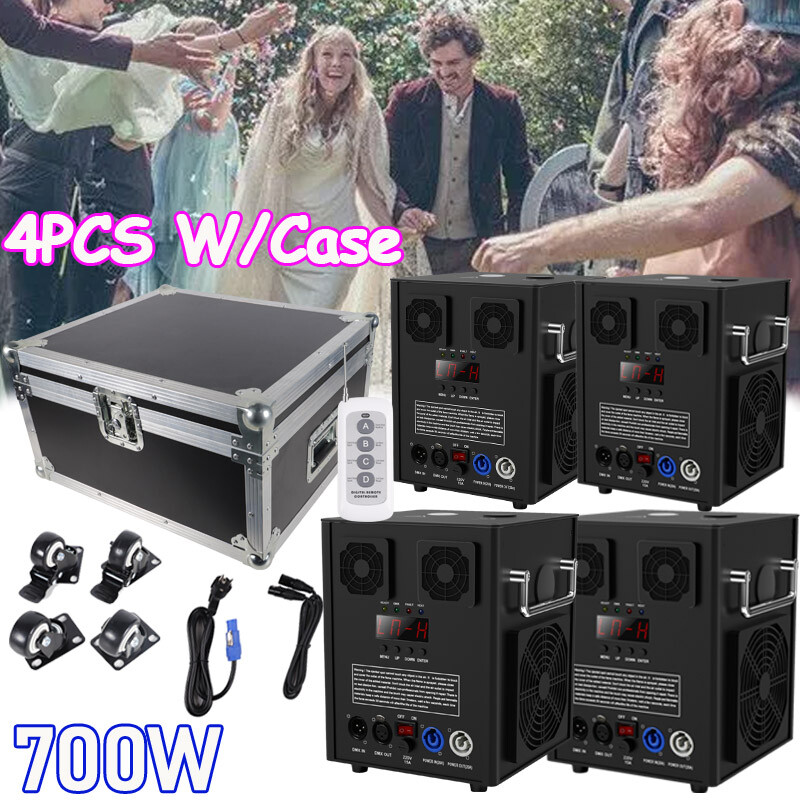 4X Cold Spark Machine 700W Stage Effect DMX Firework DJ Event Party Wedding&Case