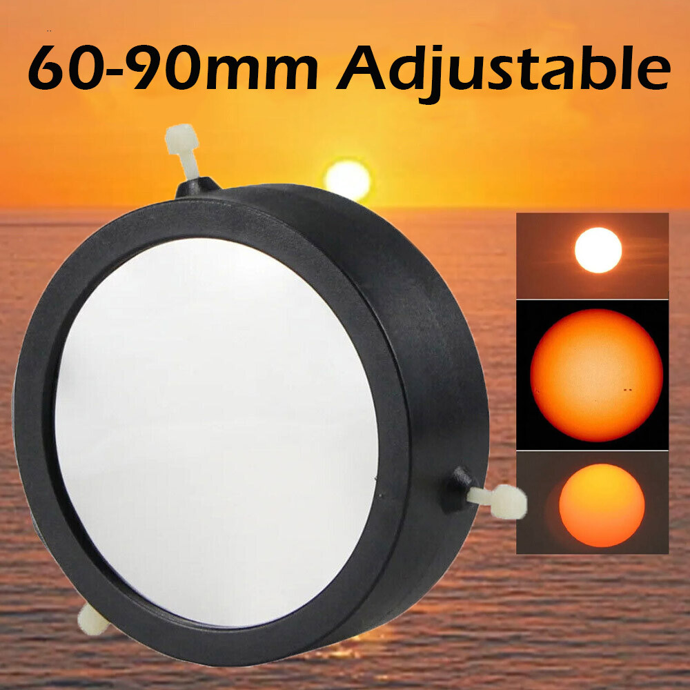 Solar Filter Sun Film Telescope Accessories for Sun Observing 60-90mm Adjustable
