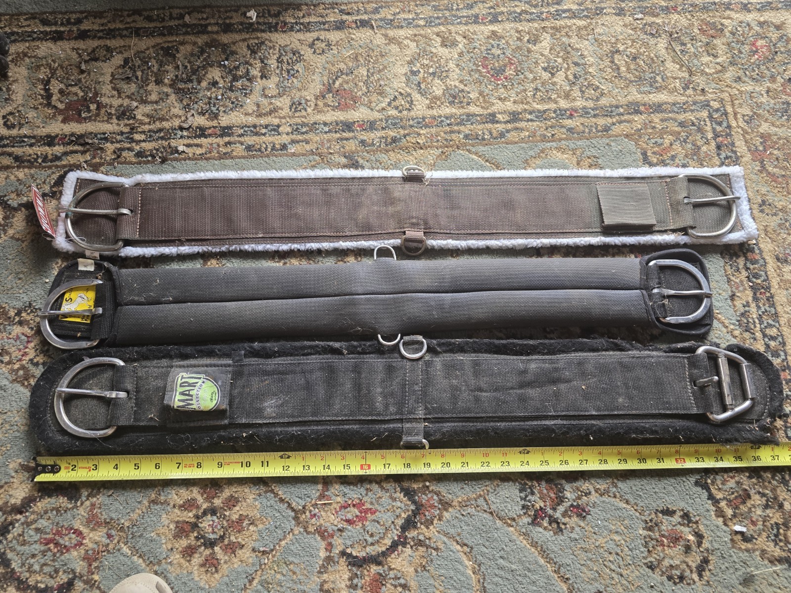 Lot of 3 Weaver, Whitehorse, Showman Western Used Cinches