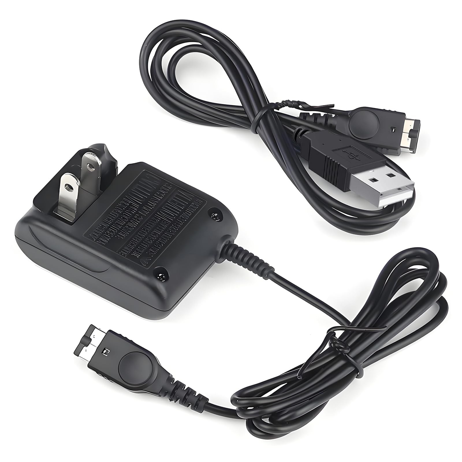 Vranzoral Gameboy Advance SP Charger - AC Wall Adapter & USB Charging Black