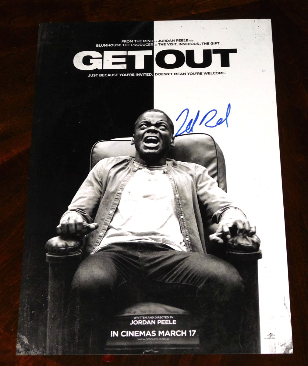 LIL RAY HOWERY "ROD WILLIAMS" SIGNED GET OUT 12X18 MOVIE POSTER HORROR!!